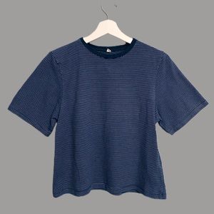 Uniqlo Striped Blue Short-Sleeve Tee